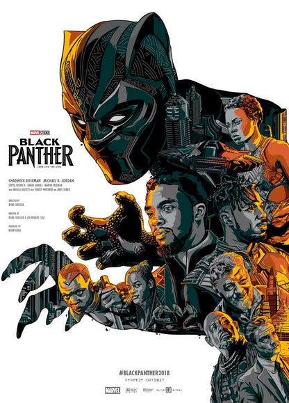 BLACK PANTHER POSTER|MARVEL POSTER|