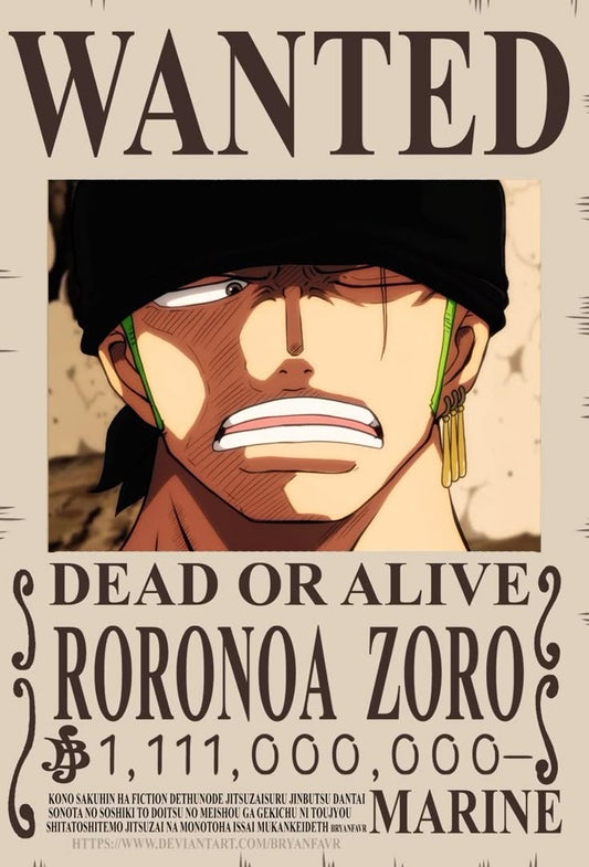 ZORO POSTER|ANIME POSTER|