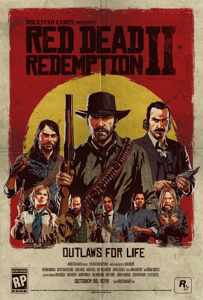 RED DEAD REDEMPTION 2 POSTER|VIDEO GAME POSTER|