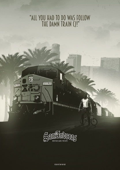 GTA SAN ANDREAS POSTER|VIDEO GAME POSTER|