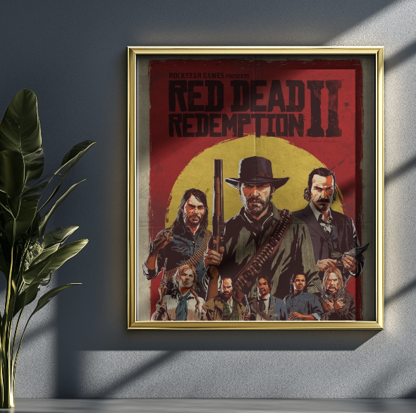 RED DEAD REDEMPTION 2 POSTER|VIDEO GAME POSTER|