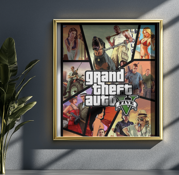 GRAND THEFT AUTO V POSTER|VIDEO GAME POSTER|