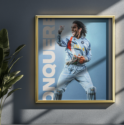 MS DHONI POSTER|CRICKET POSTER|