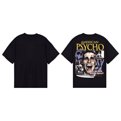 AMERICAN PSYCO OVERSIZED BLACK T-SHIRT