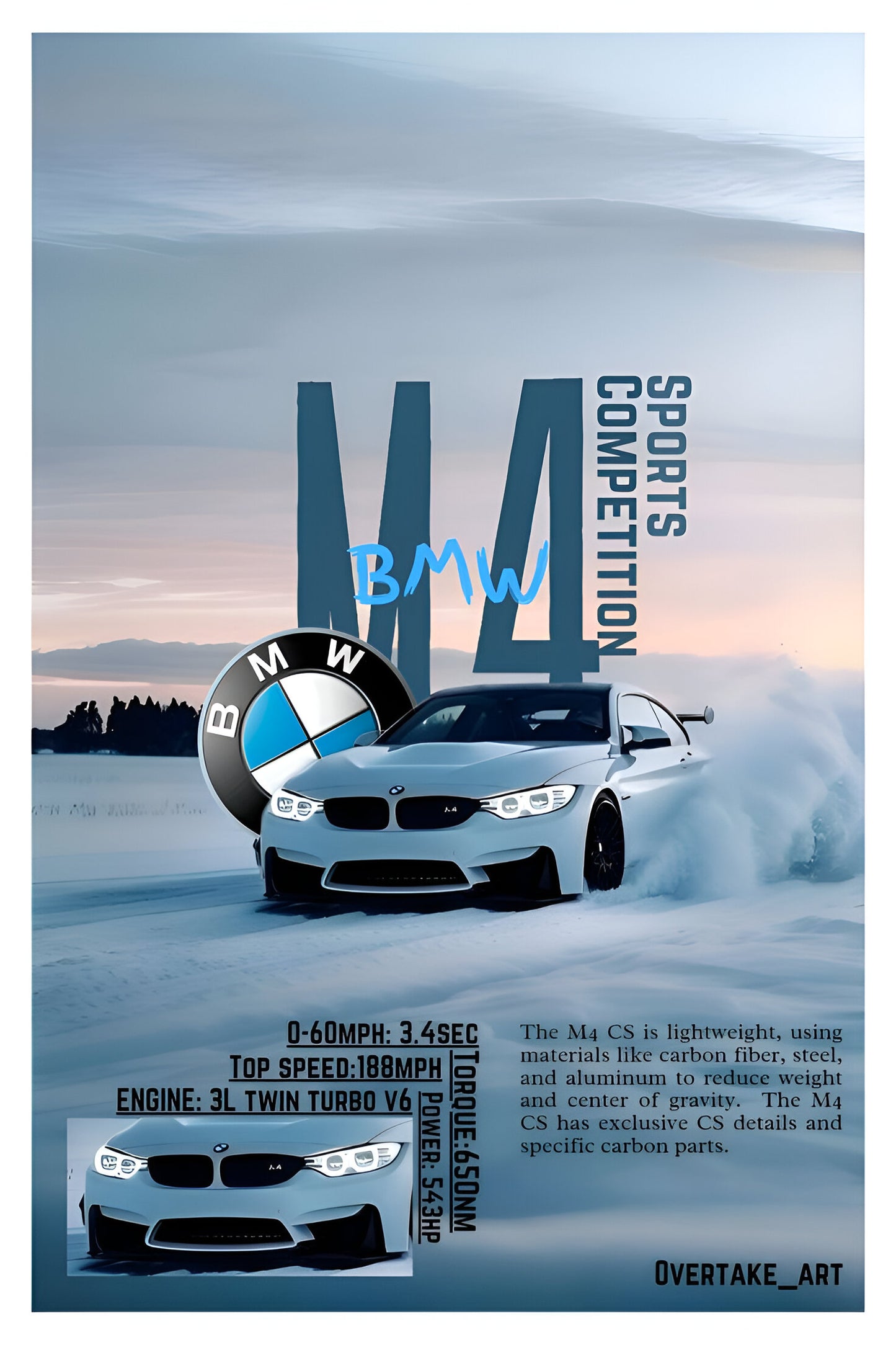 BMW M4|CAR POSTER|